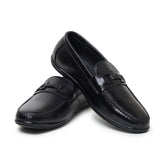 Hayes London | Blaze Horsebit Loafers – Black Plain Genuine Leather Men’s Shoes